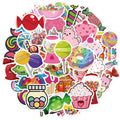 50Pcs Cute Girl Suger Candy Food Sticker for Children Gift Home Fridge Wall Luggage Laptop Paper Decor Stickers