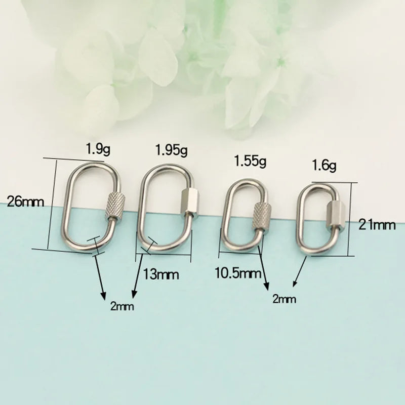 Geometric Stainless Steel 304 Metal  Buckle Lock Accessories