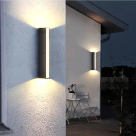 Modern Outdoor LED Wall Lamp Dual Head Waterproof IP65 Aluminum Garden Balcony Sconces Porch Yard Aisle Home Decor Wall Lighting