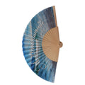Personalized Bamboo Folding Hand Fan -Painted Design Durable Large Ideal for Weddings & Dance MegaBDM