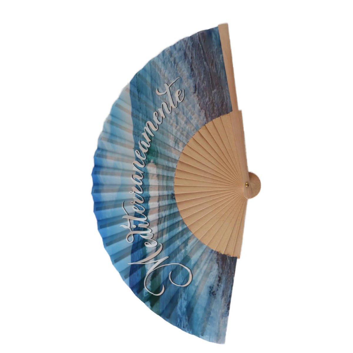 Personalized Bamboo Folding Hand Fan -Painted Design Durable Large Ideal for Weddings & Dance MegaBDM