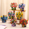 DAMAI Freshcut Paper 3D Popup Flower Bouquet Greeting Cards with Envelope for Birthday Valentine's Day & Anniversary