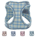 Wholesale Stocked Custom Step in Pet Harnesses Cotton Green Plaid