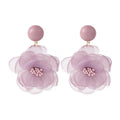 S925 Needle Fashion Jewelry Earrings Fairy Purple Butterfly Alloy Enamel Flower Grape Elegant Dangle Drop Earrings Party Gift