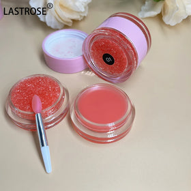 Wholesale Double Side Lip Scrub and Balm Kit Lip Mask Scrubs Private Label 2 in 1 Cream Cosmetics Lip Balms