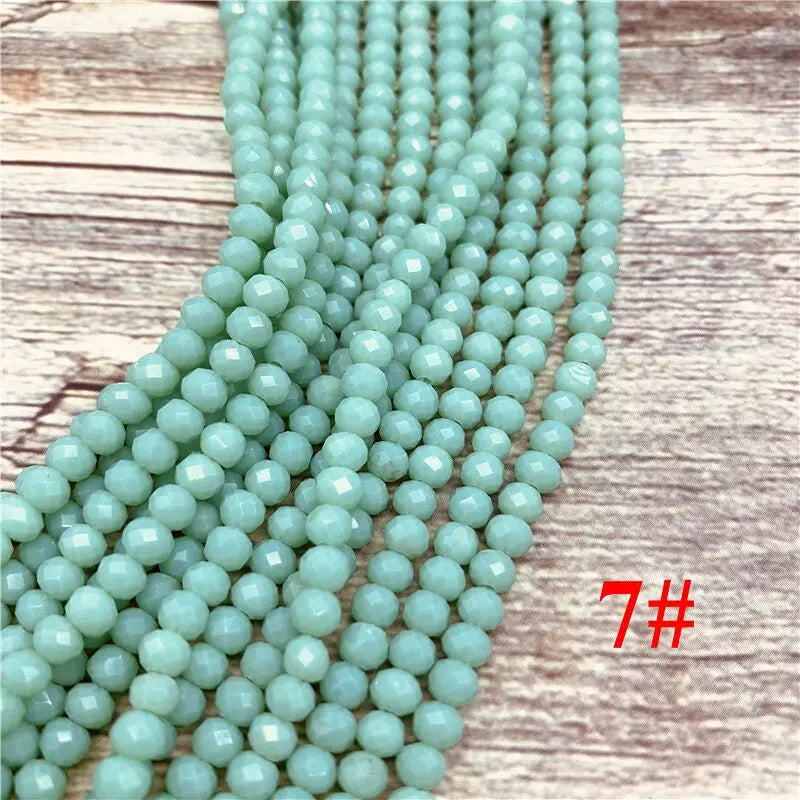 Luxury Faceted Crystal Glass Loose Beads Fancy Rondel Handmade Polished Various Colors Various Sizes Wedding & Mother's Day