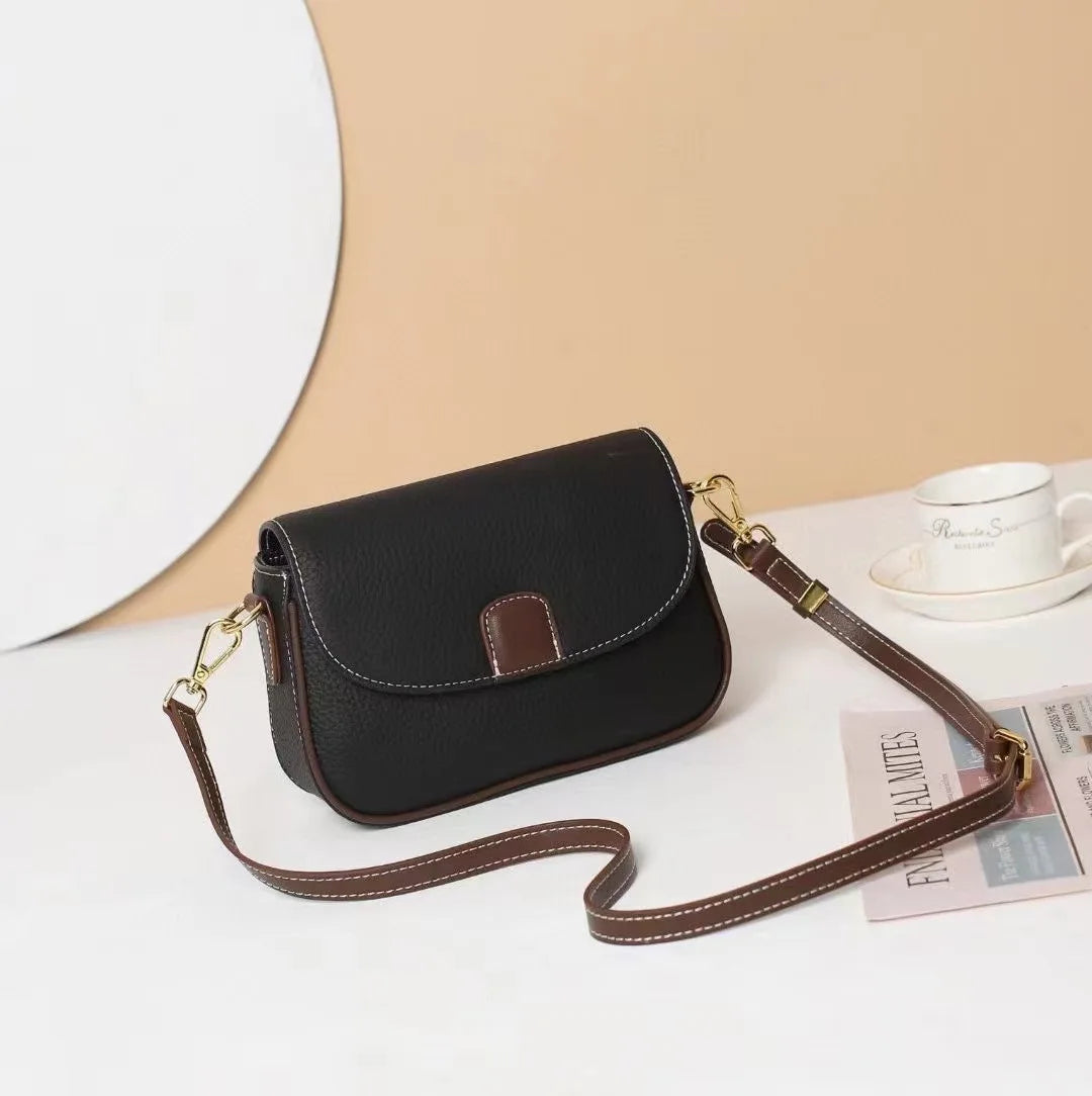 Andong Leather Female Shoulder Bags Fashion Korea Style Sling Bags Ladies Genuine Cow Leather 6375