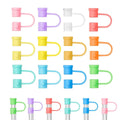 Custom Logo 8mm 10 mm Silicone Sublimation Straw Topper Blanks Straw Covers in Bulk for 30oz 40 oz Stanley Cup Accessories