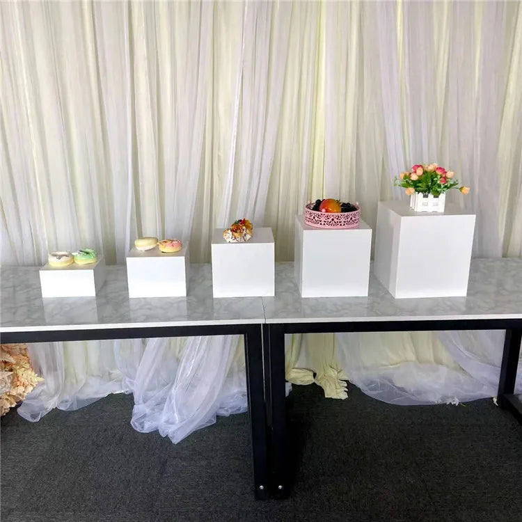 Acrylic Dessert Table Set Buffet Cake Snack Fruit Plate Cold Meal Tea Break Food Riser Wedding Christmas Decoration MegaBDM
