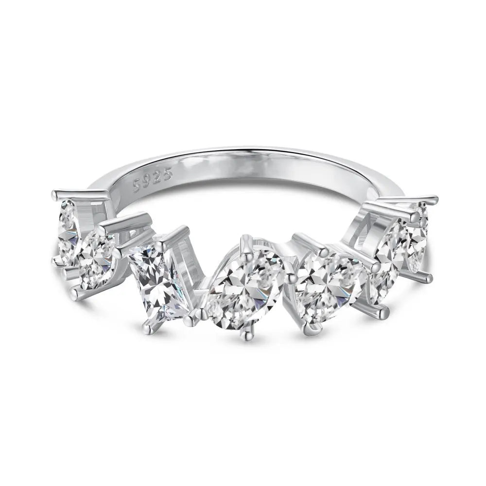New Arrival 5A Cz Cubic Zirconia Ring  Casual  Engagement Diamond Ring Wedding Jewelry 925 Sterling Silver Rings