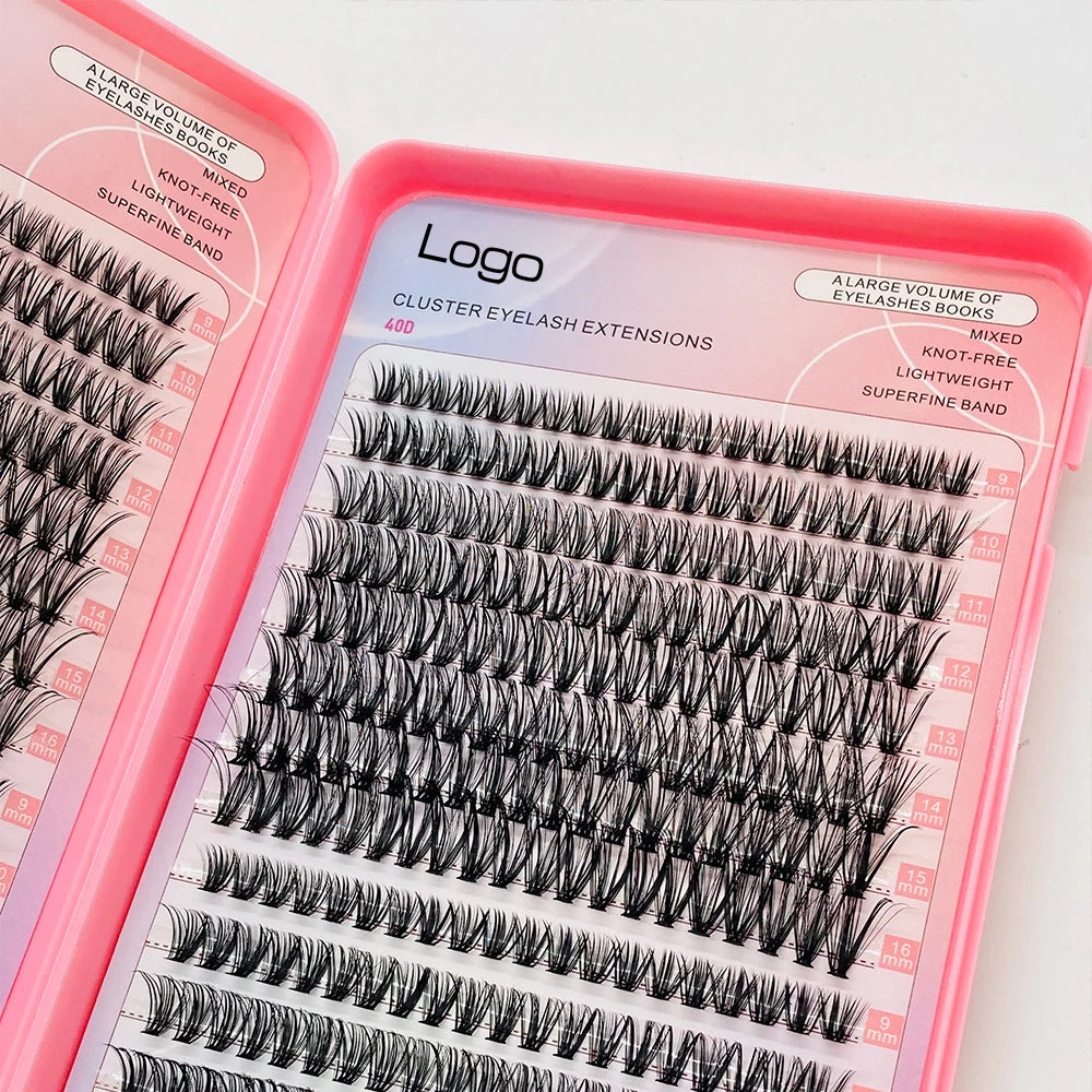 Custom Logo Lash Cluster Book Eyelash DIY Cluster Lash Kit DIY with Private Labeling
