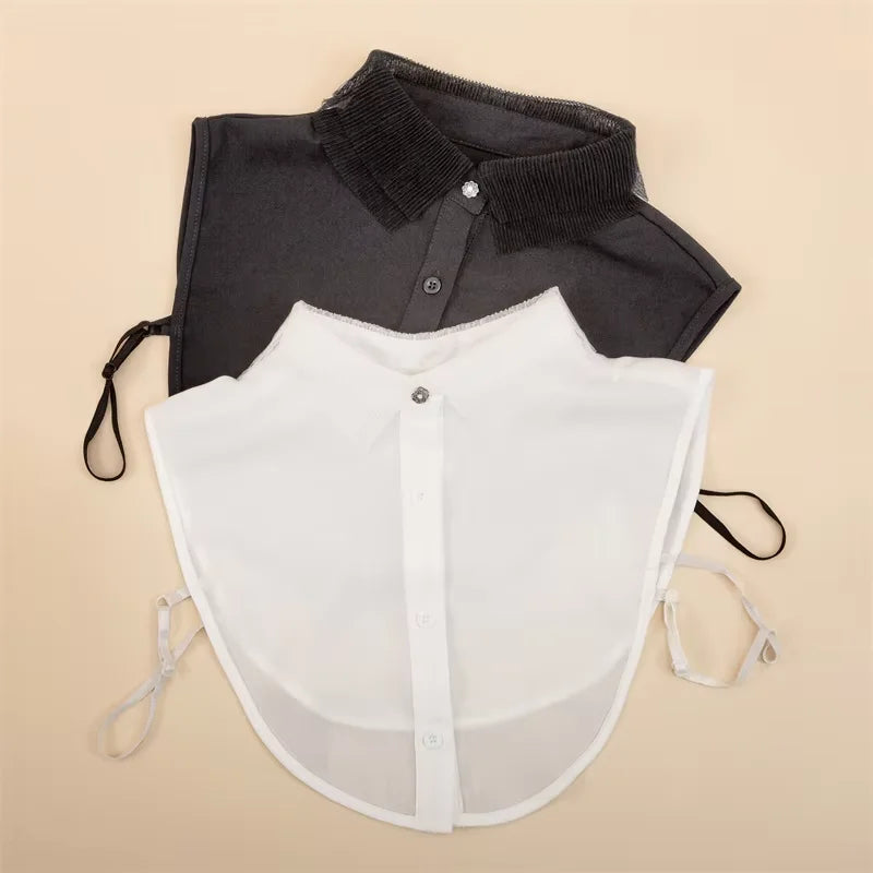 High Quality Vintage Fashion Women's Faux Shirt Accessories Detachable Lace Collar Elegant Chiffon Decoration Necklace