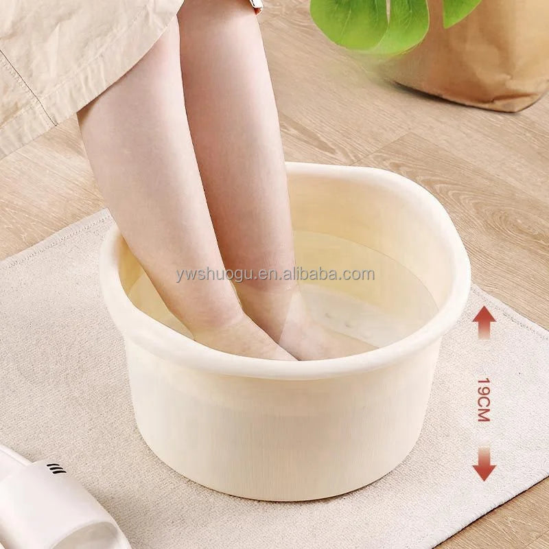 Portable Adult Elevated Foot Bath Basin Collapsible Eco-Friendly PP Plastic 26cm Thickened Household for Bathroom Use