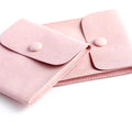 HG HG-PB2401 Manufacturer Supplies Leather Pouches Ultra-fiber Double-sided Ring Necklace Jewelry Gift Simple Button Bag Popular
