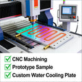 Custom Pressed Copper Tube IGBT Liquid Cool Plate Cnc Aluminum Water Cooling Plate for Electronic Industrial Machinery