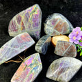 Wholesale Natural Crystal Meditation Polished Purple Light Labradorite Ornament for Gift