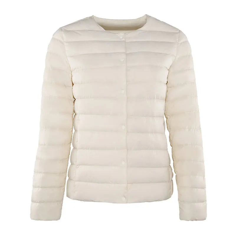 Winter Light Plain Puffer Jacket Custom Duck Quilt Down Jackets Women Outerwear Women's Down Coats