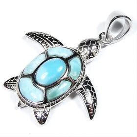 Custom Designed Jewelry Sterling Silver Jewellery 925 Unique Larimar Pendant Jewels and Gems Gem the Jewels