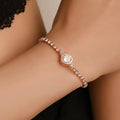 SC Hot Selling Luxury Zircon Bracelet Gold Color Shiny Diamond Bracelet Adjustable Heart Shaped Bracelets for Women Jewelry