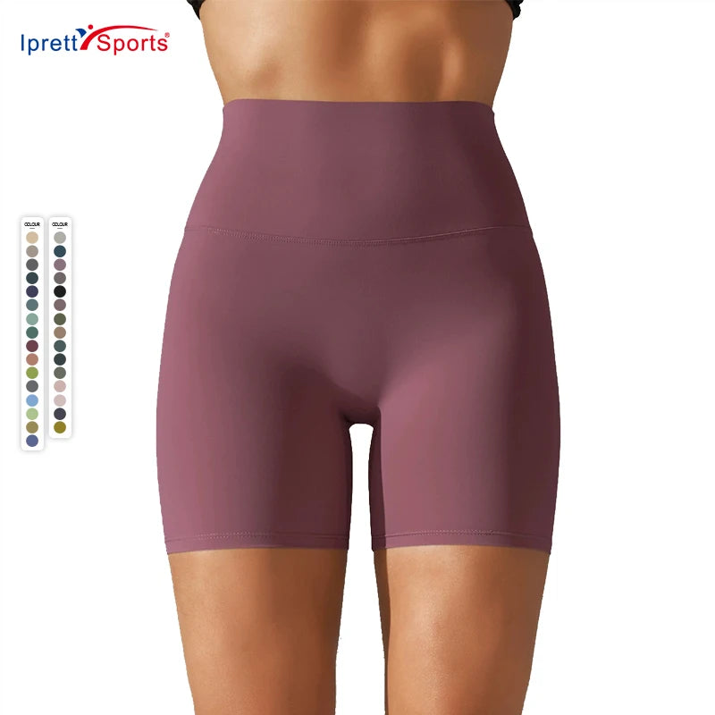Popular Nature Color Summer Active Wear Workout Yoga Shorts Women High Waist Bike Shorts Three-point Women's Gym Shorts
