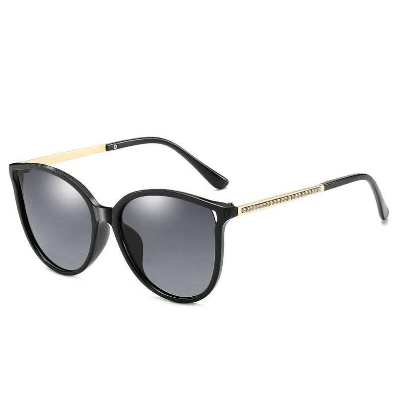 Bling Rhinestone Eyewear Ladies Oversized Polarized Shades Glasses Women Diamond Sunglasses