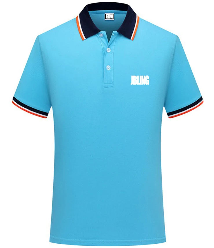 Polyester/cotton Men's Casual New Stylish Short Sleeve Dress Polo Shirt with Button