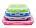 Collapsible Silicone Folding Food Storage Containers Lunch Bento Box BPA Free for Camping Hiking