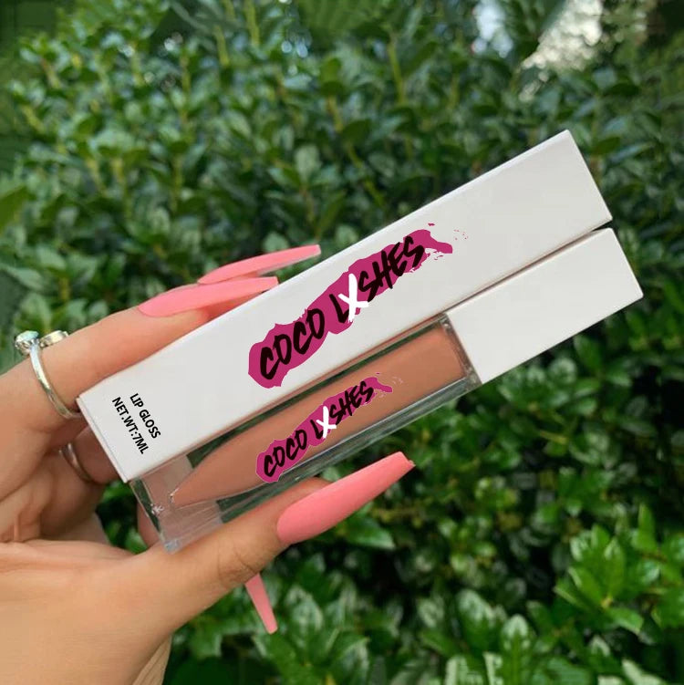7ml Empty Matte Black White Silver pink Slim Gold Lip Gloss Containers Tube Packaging with Wands Luxury Lipgloss Tube
