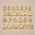 European American Titanium Steel Mini Bubble Letter Pendant 26 English Letters Trendy Stainless Steel Style Buddhism Symbol