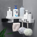 Plastic Double Tier Eco-Friendly Bathroom Shelves Rack Shower Caddy Hanging Wall Mounted No Drilling Space-Saving
