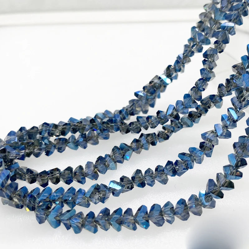 Factory Wholesale 3-10mm Crystal Beads DIY Necklace Bracelet Accessories Colorful Triangle Glass Beads for Jewelry Making
