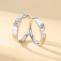 BASQUESUN Factory  Love Is Stronger Than Gold Couple Trend Personality Birthday Gift Personality Gold Split love Heart Ring