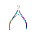 Premium Stainless Steel Rainbow Colour Cuticle Nipper Curved Blade Trimmer for Home Spa Salon Manicure & Pedicure