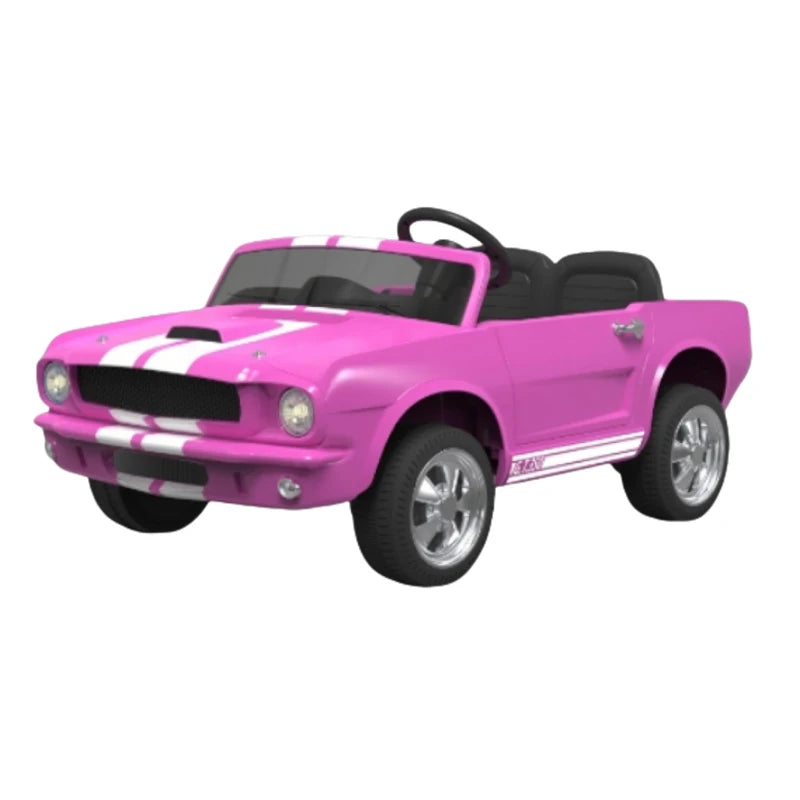 Dual Drive 40W Remote Control Plastic 4-Wheel Shelby Mini Cobra Double-Seater 12V7Ah Widened Ride-On Electric Car for Children