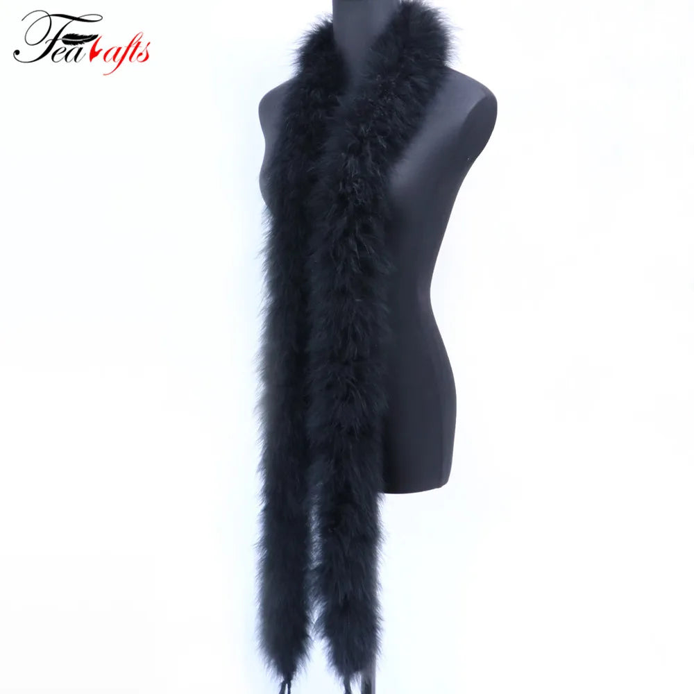 50G Thick and Fluffy Boas Marabou Feather White Turkey Feather Boa for Carnival Festival Wedding Home Party Decorations