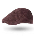 Men Winter Warm Thickened Fleece Newsboy Beret Hat Cap Gatsby   Driving Thick Beret Hat