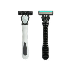 D335L High Quality Rubber Handle Shaving razor Triple Blade System Men Shaving razor