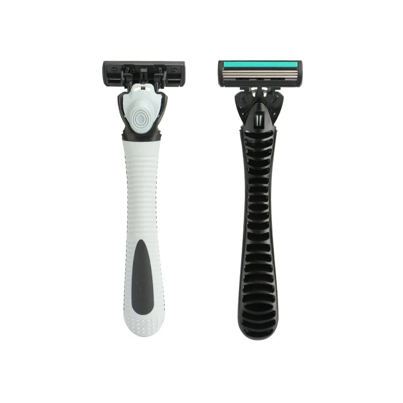 D335L High Quality Rubber Handle Shaving razor Triple Blade System Men Shaving razor