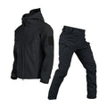 2025 Men's Outdoor Tactical Jacket Pant Membrane Bonded Waterproof Softshell Uniform Winter Outfits Jacket Pant Hooded Coat Sets