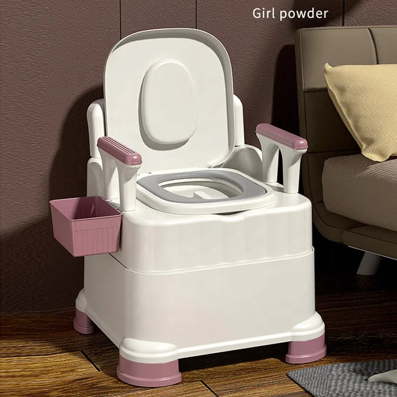Luxury Outdoor Plastic Retractable Portable Mobile Pink Blue Toilet Movable Camping Folding Portable Toilet Seat