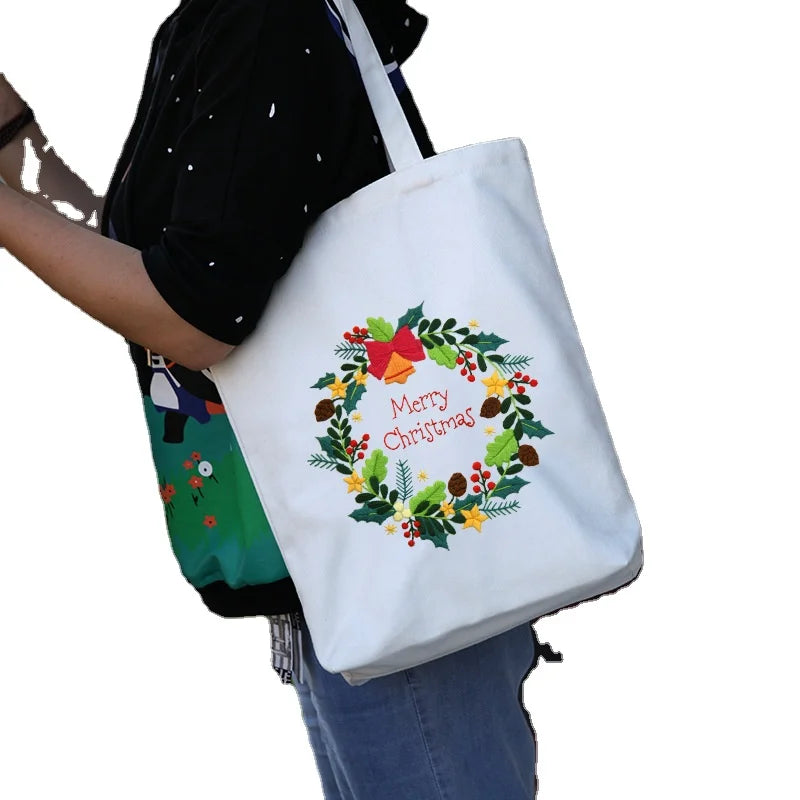 Colored Material Set New 2025 Personalized Canvas Bag Cross Stitch Kits Diy Embroidery Bag Kit