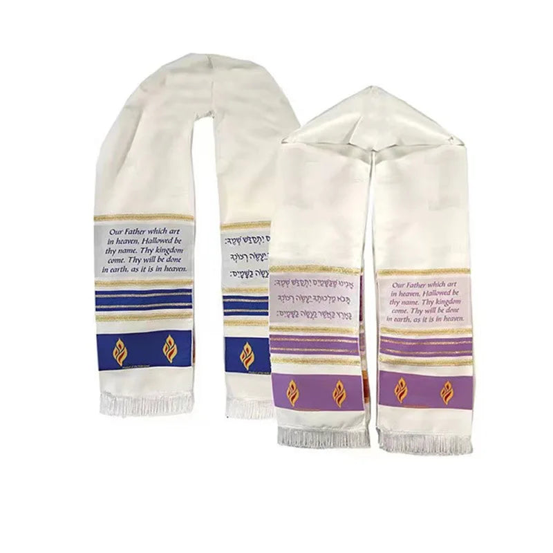 In Stock Polyester Tallit Israeli Jewish Prayer Shawl Autumn Scarf for Muslims