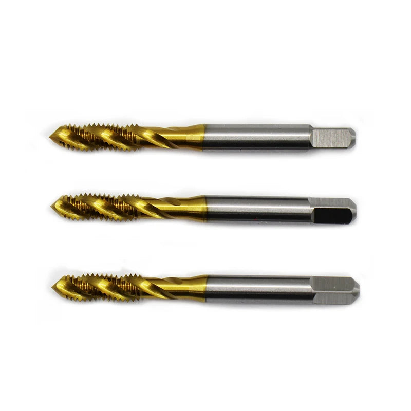 JIS Machine Taps HSS M35 Spiral Flute TIN Coating Treading Cutting Tools CNC  M3-M10