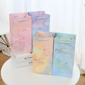 Luxury Colorful Starry Sky Paper Bag Logo Size Custom Insulation Water Cup Birthday Gift White Cardboard Packaging Paper Bag