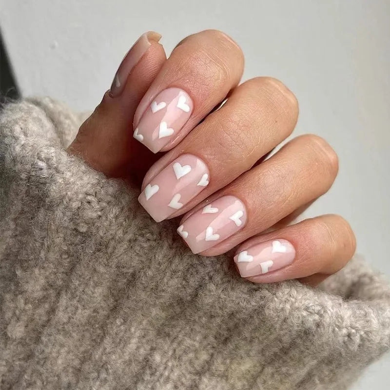 Kid Nails Full Cover Christmas Short Artificial Press-on False Kids Nails ABS Material for Fingers