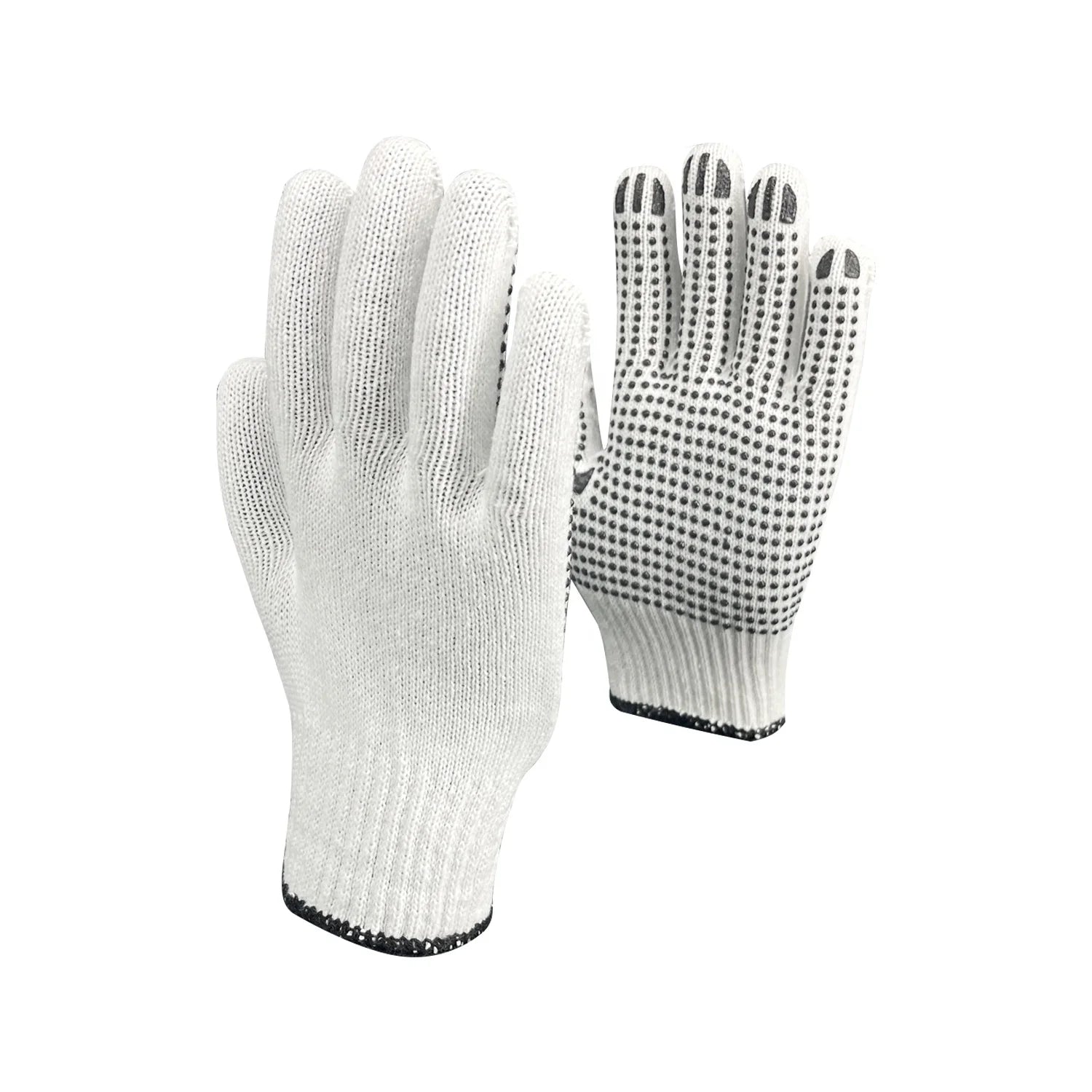Wholesale PVC Dotted Cotton Safety Work Gloves Anti-Slip Protective Gear for Construction & Garden Work