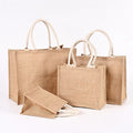 A6 Size Custom Available Eco Friendly Plain Natural Tote Bag Small Jute Bag for DIY Hand Painting
