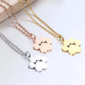 Wholesale Animal Cat Dog Paw Charms Jewelry Stainless Steel DIY Pendant Promotion Blank Necklace