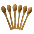 Bamboo Printed logo Ice Cream Jam Small Wooden Spoon Long Handle Honey Spoon