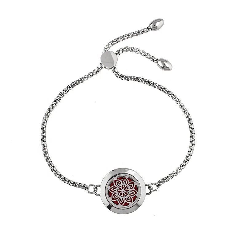 Wholesales Tree of Life 20mm Twist Screw Bracelet Diffuser Locket Essential Oil Aroma Perfume Adjustable Chain Free 10pads Gift
